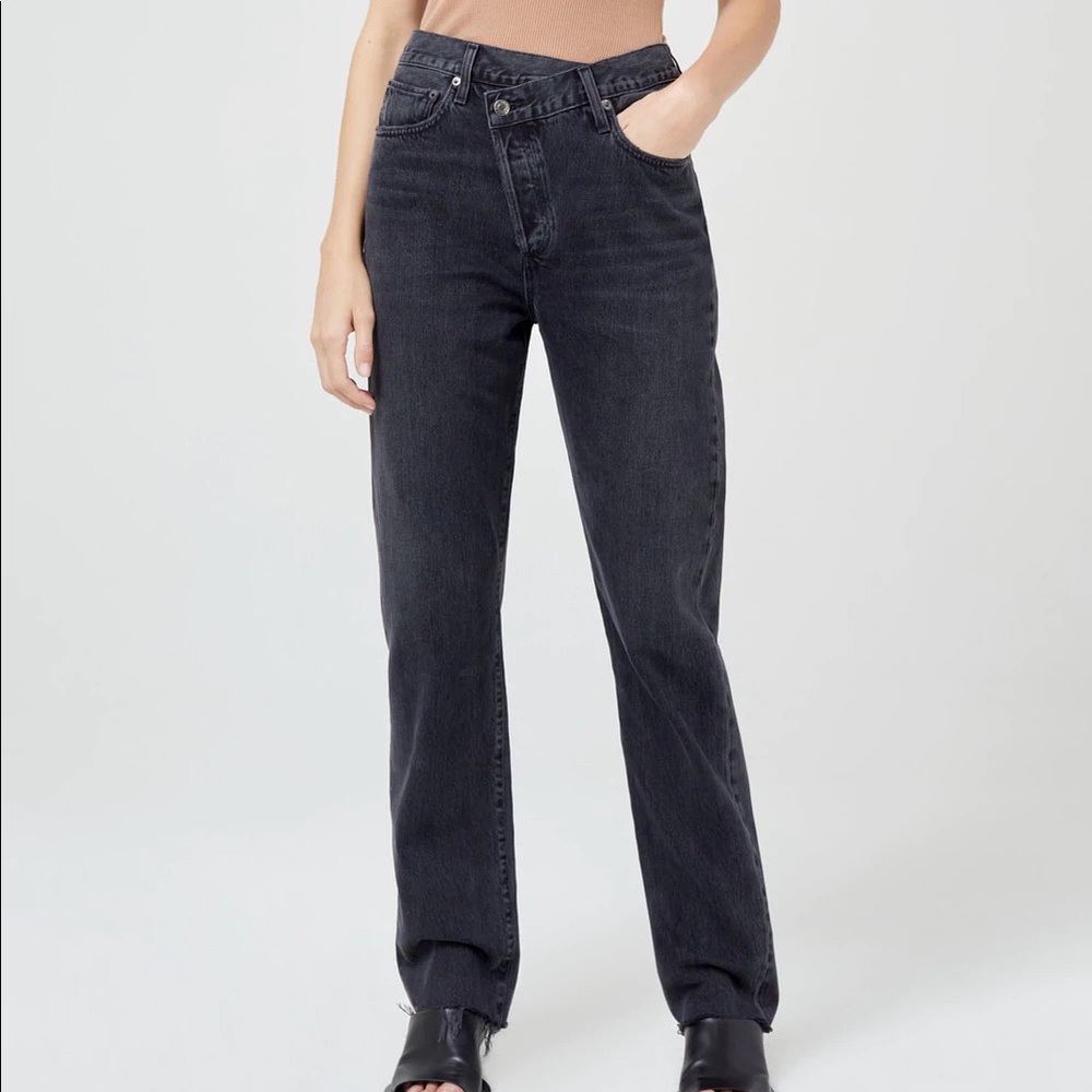 NWOT AGOLDE CRISS CROSS STRAIGHT JEAN IN SHAMBLES